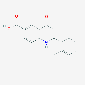 2-(2-Ethylphenyl)-4-oxo-1,4-dihydroquinoline-6-carboxylic acid