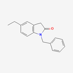 molecular formula C17H17NO B1183374 1-benzyl-5-ethyl-1,3-dihydro-2H-indol-2-one 