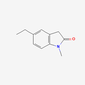 molecular formula C11H13NO B1183376 5-ethyl-1-methyl-1,3-dihydro-2H-indol-2-one 