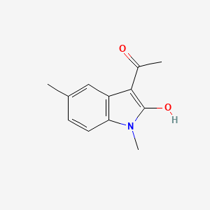 molecular formula C12H13NO2 B1183380 1-(2-hydroxy-1,5-dimethyl-1H-indol-3-yl)ethanone 