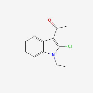 molecular formula C12H12ClNO B1183388 1-Ethyl-2-chloro-3-acetyl-1H-indole 