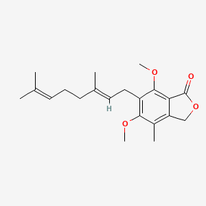 (E)-6-(3,7-dimethylocta-2,6-dien-1-yl)-5,7-dimethoxy-4-methylisobenzofuran-1(3H)-one