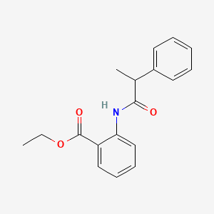 molecular formula C18H19NO3 B1183390 Ethyl 2-[(2-phenylpropanoyl)amino]benzoate 