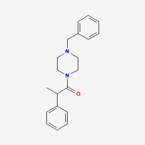molecular formula C20H24N2O B1183391 1-Benzyl-4-(2-phenylpropanoyl)piperazine 