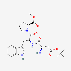 molecular formula C25H34N4O6 B11833927 methyl ((S)-2-amino-4-(tert-butoxy)-4-oxobutanoyl)-L-tryptophyl-L-prolinate 