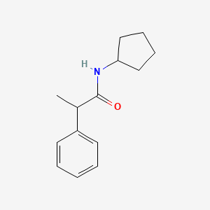 molecular formula C14H19NO B1183394 N-cyclopentyl-2-phenylpropanamide 