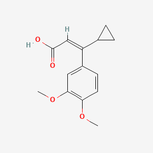 molecular formula C14H16O4 B1183403 (Z)-3-cyclopropyl-3-(3,4-dimethoxyphenyl)prop-2-enoic acid 
