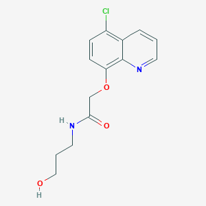 2-((5-Chloroquinolin-8-yl)oxy)-N-(3-hydroxypropyl)acetamide