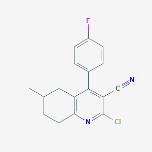 2-Chloro-4-(4-fluorophenyl)-6-methyl-5,6,7,8-tetrahydroquinoline-3-carbonitrile