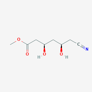 molecular formula C8H13NO4 B11834146 methyl (3R,5R)-6-cyano-3,5-dihydroxyhexanoate 