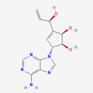 3-Cyclopentene-1,2-diol, 5-(6-amino-9H-purin-9-yl)-3-((1R)-1-hydroxy-2-propenyl)-, (1S,2R,5R)-