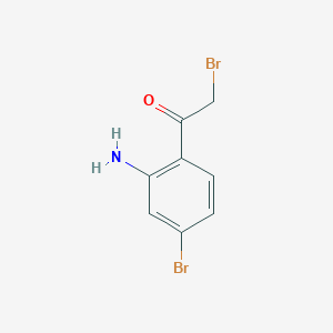 molecular formula C8H7Br2NO B11834176 1-(2-Amino-4-bromophenyl)-2-bromoethanone 