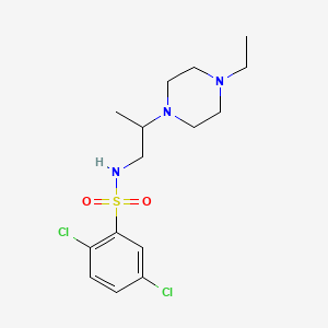 molecular formula C15H23Cl2N3O2S B1183428 2,5-dichloro-N-[2-(4-ethylpiperazin-1-yl)propyl]benzenesulfonamide 