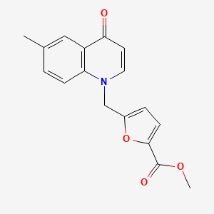 Methyl 5-((6-methyl-4-oxoquinolin-1(4H)-yl)methyl)furan-2-carboxylate