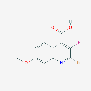 2-Bromo-3-fluoro-7-methoxyquinoline-4-carboxylic acid