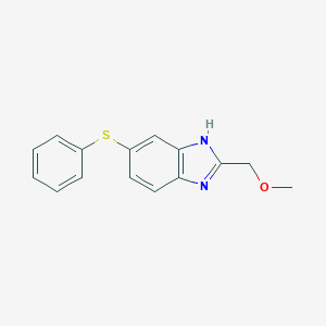 molecular formula C15H14N2OS B118351 2-(甲氧基甲基)-5-(苯硫基)-1H-苯并咪唑 CAS No. 92114-71-1
