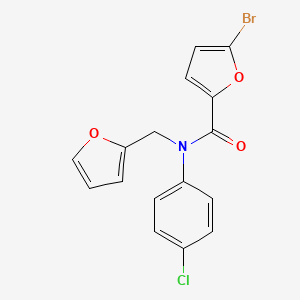 molecular formula C16H11BrClNO3 B1183523 5-bromo-N-(4-chlorophenyl)-N-(furan-2-ylmethyl)furan-2-carboxamide 