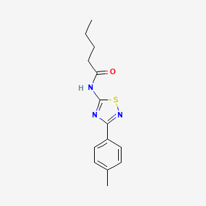 molecular formula C14H17N3OS B1183532 N-[3-(4-methylphenyl)-1,2,4-thiadiazol-5-yl]pentanamide 