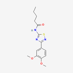 molecular formula C15H19N3O3S B1183535 N-[3-(3,4-dimethoxyphenyl)-1,2,4-thiadiazol-5-yl]pentanamide 