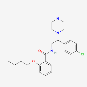 2-butoxy-N-[2-(4-chlorophenyl)-2-(4-methylpiperazin-1-yl)ethyl]benzamide