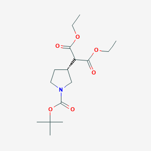 (R)-diethyl 2-(1-(tert-butoxycarbonyl)pyrrolidin-3-yl)malonate