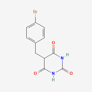 molecular formula C11H9BrN2O3 B11835458 5-(4-Bromobenzyl)pyrimidine-2,4,6(1H,3H,5H)-trione 