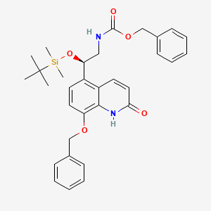 benzyl (R)-(2-(8-(benzyloxy)-2-oxo-1,2-dihydroquinolin-5-yl)-2-((tert-butyldimethylsilyl)oxy)ethyl)carbamate