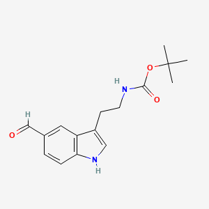 molecular formula C16H20N2O3 B11835496 tert-Butyl (2-(5-formyl-1H-indol-3-yl)ethyl)carbamate 