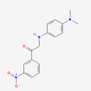 molecular formula C16H17N3O3 B11835505 2-((4-(Dimethylamino)phenyl)amino)-1-(3-nitrophenyl)ethanone 