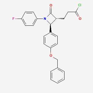 3-((2S,3R)-2-(4-(Benzyloxy)phenyl)-1-(4-fluorophenyl)-4-oxoazetidin-3-yl)propanoyl chloride