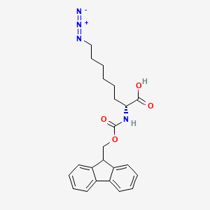 molecular formula C23H26N4O4 B11835597 (R)-8-Azido-2-(Fmoc-amino)octanoic acid 