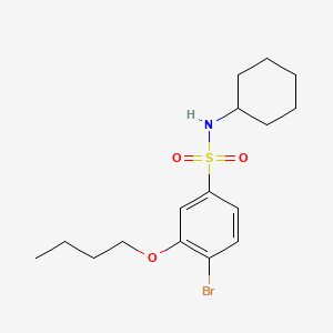 molecular formula C16H24BrNO3S B1183561 4-bromo-3-butoxy-N-cyclohexylbenzenesulfonamide 
