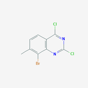 molecular formula C9H5BrCl2N2 B11835629 8-Bromo-2,4-dichloro-7-methylquinazoline 