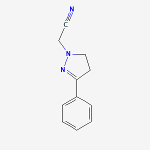 molecular formula C11H11N3 B1183568 (3-phenyl-4,5-dihydro-1H-pyrazol-1-yl)acetonitrile 