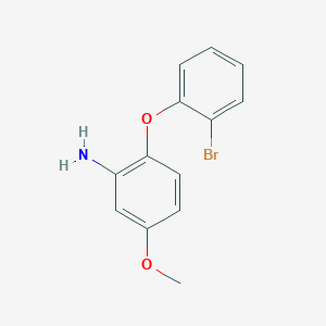 molecular formula C13H12BrNO2 B11835714 2-(2-Bromophenoxy)-5-methoxyaniline 