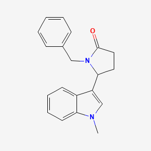 molecular formula C20H20N2O B1183574 1-Benzyl-5-(1-methylindol-3-yl)pyrrolidin-2-one 