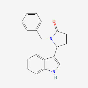 molecular formula C19H18N2O B1183576 1-benzyl-5-(1H-indol-3-yl)pyrrolidin-2-one 