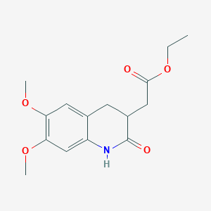 Ethyl 2-(6,7-dimethoxy-2-oxo-1,2,3,4-tetrahydroquinolin-3-yl)acetate