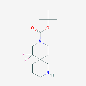 molecular formula C14H24F2N2O2 B11835785 tert-Butyl 7,7-difluoro-2,9-diazaspiro[5.5]undecane-9-carboxylate 