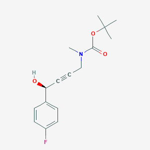 tert-butyl (R)-(4-(4-fluorophenyl)-4-hydroxybut-2-yn-1-yl)(methyl)carbamate