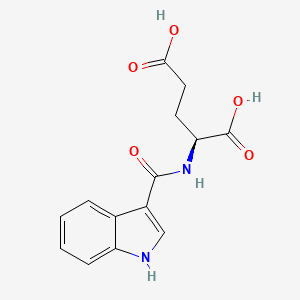 molecular formula C14H14N2O5 B11835837 (S)-2-(1H-Indole-3-carboxamido)pentanedioic acid 