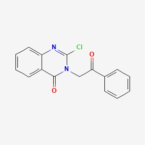 molecular formula C16H11ClN2O2 B11835838 2-Chloro-3-(2-oxo-2-phenylethyl)quinazolin-4(3H)-one CAS No. 62481-12-3