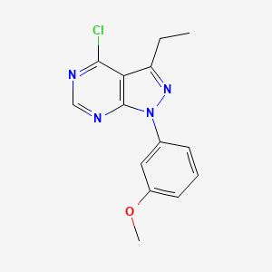 4-Chloro-3-ethyl-1-(3-methoxyphenyl)-1h-pyrazolo[3,4-d]pyrimidine