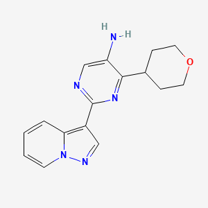 2-(Pyrazolo[1,5-A]pyridin-3-YL)-4-(tetrahydro-2H-pyran-4-YL)pyrimidin-5-amine