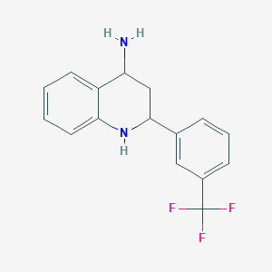 molecular formula C16H15F3N2 B11835893 2-(3-(Trifluoromethyl)phenyl)-1,2,3,4-tetrahydroquinolin-4-amine 