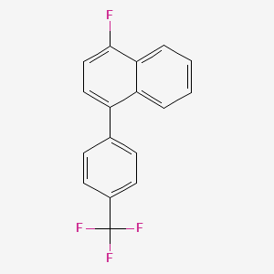 molecular formula C17H10F4 B11835906 1-Fluoro-4-(4-(trifluoromethyl)phenyl)naphthalene 