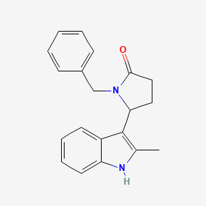 molecular formula C20H20N2O B1183598 1-benzyl-5-(2-methyl-1H-indol-3-yl)-2-pyrrolidinone 