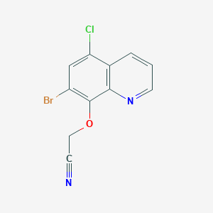 [(7-Bromo-5-chloroquinolin-8-yl)oxy]acetonitrile