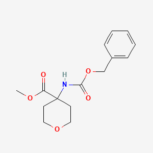 molecular formula C15H19NO5 B11836006 Methyl 4-(Cbz-amino)tetrahydropyran-4-carboxylate CAS No. 1427475-27-1