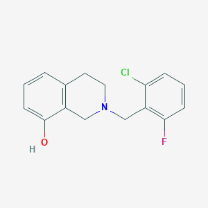 molecular formula C16H15ClFNO B11836019 2-[(2-Chloro-6-fluorophenyl)methyl]-1,2,3,4-tetrahydroisoquinolin-8-ol CAS No. 827310-54-3